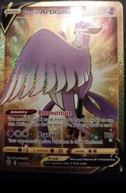 Pokemon Galarian Articuno V Secret Rare 181/172 - Image 1