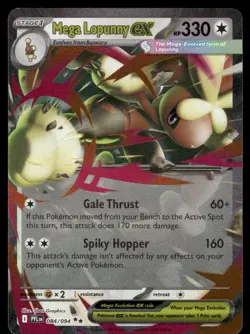 Pokemon Cards Mega Lopunny ex 084/094 Phantasmal Flames Double Rare NM *4 - Image 1
