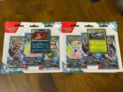 Pokemon Scarlet & Violet Journey Together 3 Pack Blister Set Lot of 2 New Sealed - Image 1