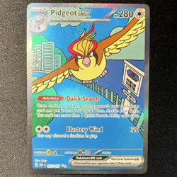 The Pokemon Company Pidgeot ex 225/197 Obsidian Flames UR Full Art Holo ENG - Image 1
