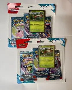 Pokemon TCG Journey Together 3 Pack Blister Lot Of 2 Brand New & Factory Sealed - Image 1