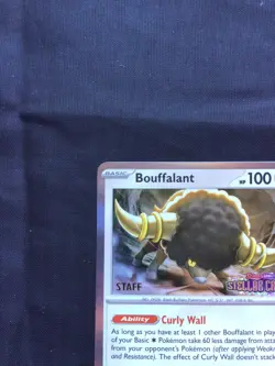 Pokemon: Stellar Crown Staff Prerelease Promo: Bouffalant 136 - Image 3