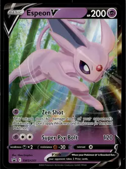 Espeon V SWSH201 Holo Promo Sword & Shield Promo Pokemon Near Mint - Image 1