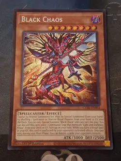 Yugioh Chaos Origins Black Chaos CORI-EN001 Secret Rare 1st Edition - Image 1