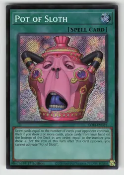 YuGiOh Chaos Origins POT OF SLOTH - Secret Rare Holo Card #CORI-EN061 - Image 1