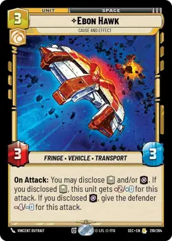 1X-Ebon Hawk - Cause and Effect-SWU06-Secrets of Power-Star Wars Unlimited - Image 1