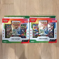Pokemon TCG First Partner Illustration Collection Series 1 2 Boxes 2023 Promo - Image 1