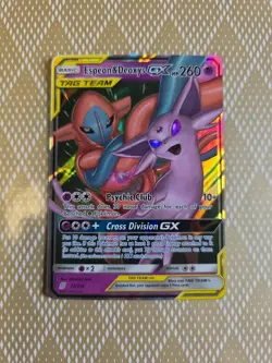 Pokemon TCG Espeon & Deoxys GX 72/236 Sm-Unified Minds Holo - Image 1