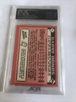 1986 Topps Traded Barry Bonds Rookie Card #11T PSA 8 NM-MINT - Image 3