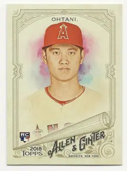2018 Topps Allen & Ginter SHOHEI OHTANI Rookie Card #100 Angels/Dodgers RC A&G - Image 1