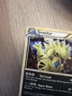 Tyranitar 26/95 - Cosmos Holo Deck Exclusive - Unleashed - LP - Double Swirl 🌀 - Image 4