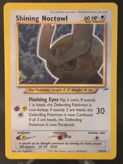 Neo Destiny Shining Noctowl 110/105 Secret Rare Holo - Image 1