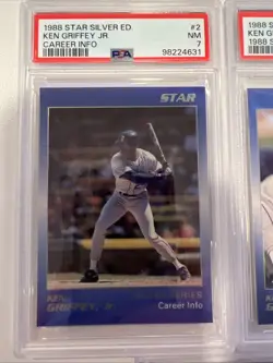 1988 Star Ken Griffey Jr. Silver Series PSA 7 NM Lot (5) Getting Impossible Find - Image 2