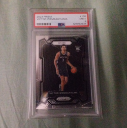 Panini Prizm 2023-24 Victor Wembanyama Rookie #136 Spurs NBA PSA 9 - Image 1