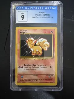 Pokemon Base Set Vulpix (1999) 68/102 CGC 9 Mint - Image 1