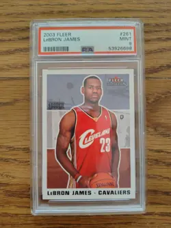 2003'04 fleer tradition LEBRON JAMES ROOKIE PSA 9 MINT CAVS$$$ JUST GRADED!!! - Image 1