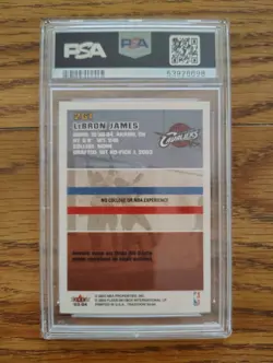 2003'04 fleer tradition LEBRON JAMES ROOKIE PSA 9 MINT CAVS$$$ JUST GRADED!!! - Image 2