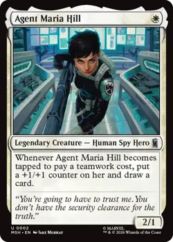 1x Agent Maria Hill - Foil MTG Marvel Super Heroes NM Magic Foil - Image 1