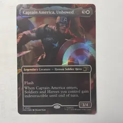 MTG Captain America, Unbowed (Borderless Foil) Marvel Super Heroes 505 MSC NM - Image 1