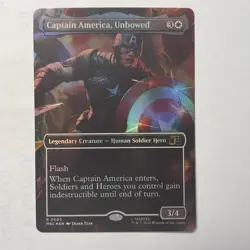 MTG Captain America, Unbowed (Borderless Foil) Marvel Super Heroes 505 MSC NM - Image 2