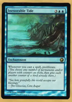 Foil - Inexorable Tide (Scars of Mirrodin, Rare, English, 2010) MTG - Image 1