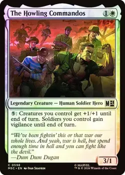 NM Foil The Howling Commandos, MTG, Super Heroes, Magic the Gathering, 598 - Image 1