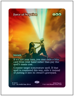 Force of Negation, Borderless Art Foil, Avatar, Magic the Gathering MTG NM - Image 1