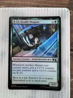 X-23, Deadly Weapon Marvel's Super Heroes 0738 Foil MTG NM - Image 1