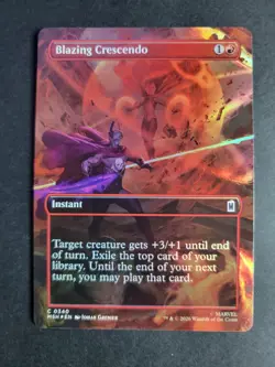 Blazing Crescendo (Borderless Foil) Common MTG Marvel Super Heroes - Image 1