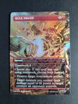 HULK SMASH! (Borderless Foil) Common MTG Marvel Super Heroes - Image 1