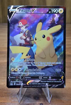 Pikachu V TG16/TG30 Swsh11: Lost Origin Trainer Gallery Holo Pikachu English - Image 1