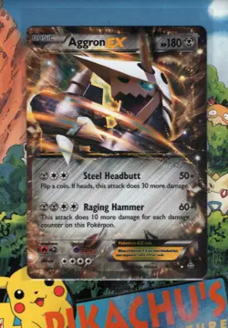 Pokemon TCG Aggron EX 93/160 Holo EX Rare Primal Clash Holo NM - Image 1
