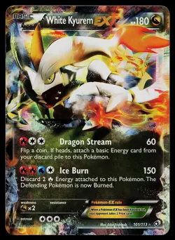 Pokemon Card - White Kyurem EX Holo Legendary Treasures 101/113 Ultra Rare - Image 1