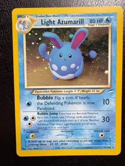 Pokemon Light Azumarill 13/105 Holo Near Mint NM Neo Destiny WOTC Vintage 2002 - Image 1