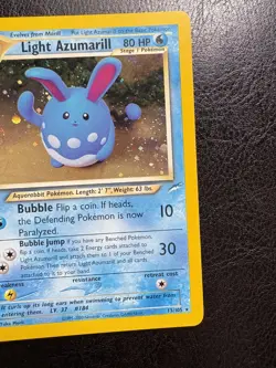 Pokemon Light Azumarill 13/105 Holo Near Mint NM Neo Destiny WOTC Vintage 2002 - Image 4
