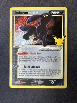 Umbreon Star 17/17 Celebrations: Classic Collection Holo Pokemon - Image 1
