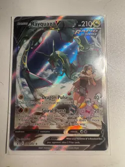 Pokemon TCG Rayquaza V Alt Full Art Holo Ultra Rare 194/203 ES EN 2021 - Image 1