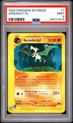 PSA 9 MINT Aerodactyl Rare Skyridge 1/144 Pokemon Card TCG - Image 1