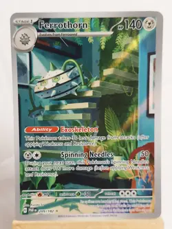 Pokemon TCG Illustration Rare Ferrothorn 209/182 Paradox Rift - Image 1