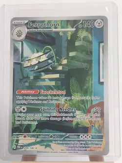 Pokemon TCG Illustration Rare Ferrothorn 209/182 Paradox Rift - Image 3