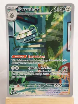 Pokemon TCG Illustration Rare Ferrothorn 209/182 Paradox Rift - Image 4