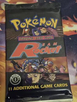21.00 grams HEAVY Pokemon TCG Team Rocket 1st Edition Booster Pack - Image 1