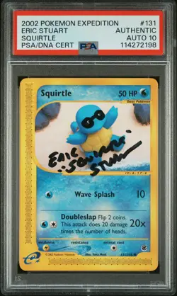 PSA 10 Squirtle #131 Eric Stuart Autograph 2002 Pokemon Expedition 114272198 - Image 1