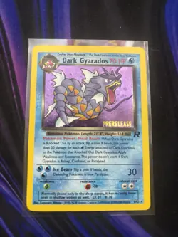 Pokemon TCG Dark Gyarados Promo Card Pre-Release 8/82 Holo LP - Image 1