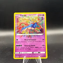 Zacian 082/185 Amazing Rare Vivid Voltage Pokemon Holo Near Mint - Image 1