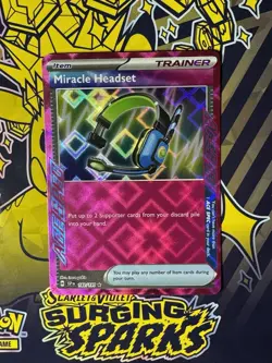 Pokemon Surging Sparks SV08 Miracle Headset 183/191 ACE SPEC Rare NM - Image 1