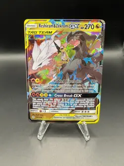 RESHIRAM & ZEKROM GX 157/236 HOLO GX RARE COSMIC ECLIPSE POKEMON NM/M - Image 1