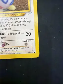 Pokemon TCG Togepi Neo Destiny Uncommon Non-Holo 56/105 Vintage WOTC - Image 5