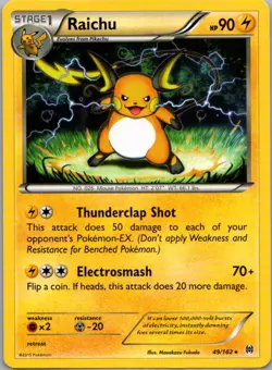 Pokemon TCG Raichu 49/162 BREAKthrough NM - Image 1