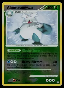 Abomasnow 19/123 Rare Mysterious Treasures Pokemon Reverse Holo Lightly Played - Image 1